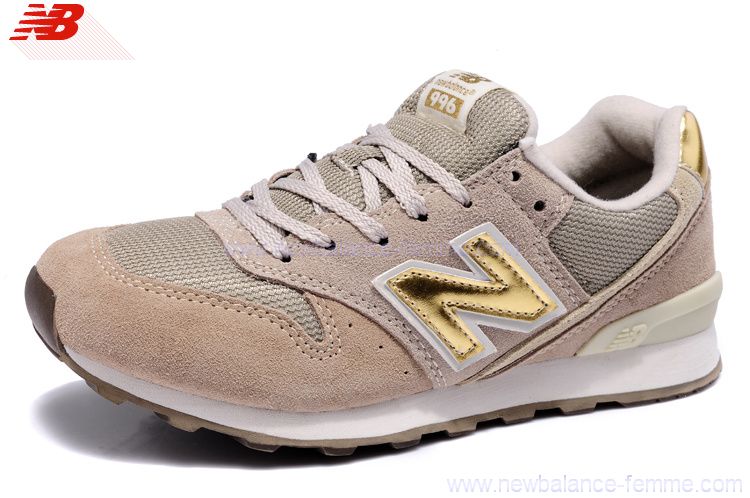 new balance beige et or femme